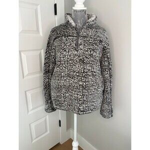 Altar'd State Sherpa Teddy Bear Pull Over Half Zip Jacket Size Medium M